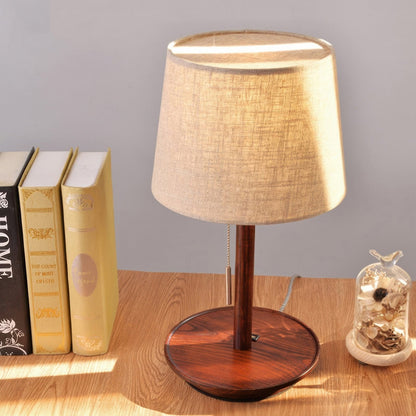 NobleGlow - Walnut & Textile Desk Lamp