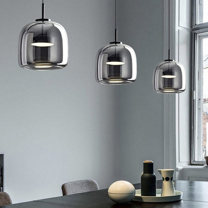 LuxeGlow - Retro Amber Pendant Light