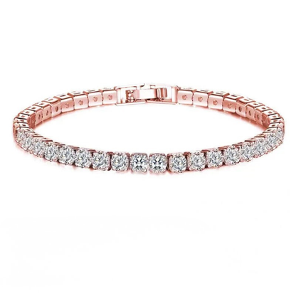 EleganceSparkle | Chic Dazzling Sterling Silver Tennis Bracelet for Women