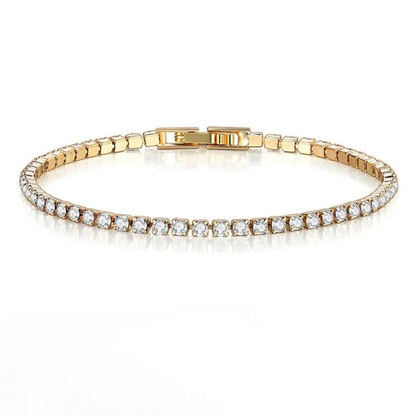 EleganceSparkle | Chic Dazzling Sterling Silver Tennis Bracelet for Women
