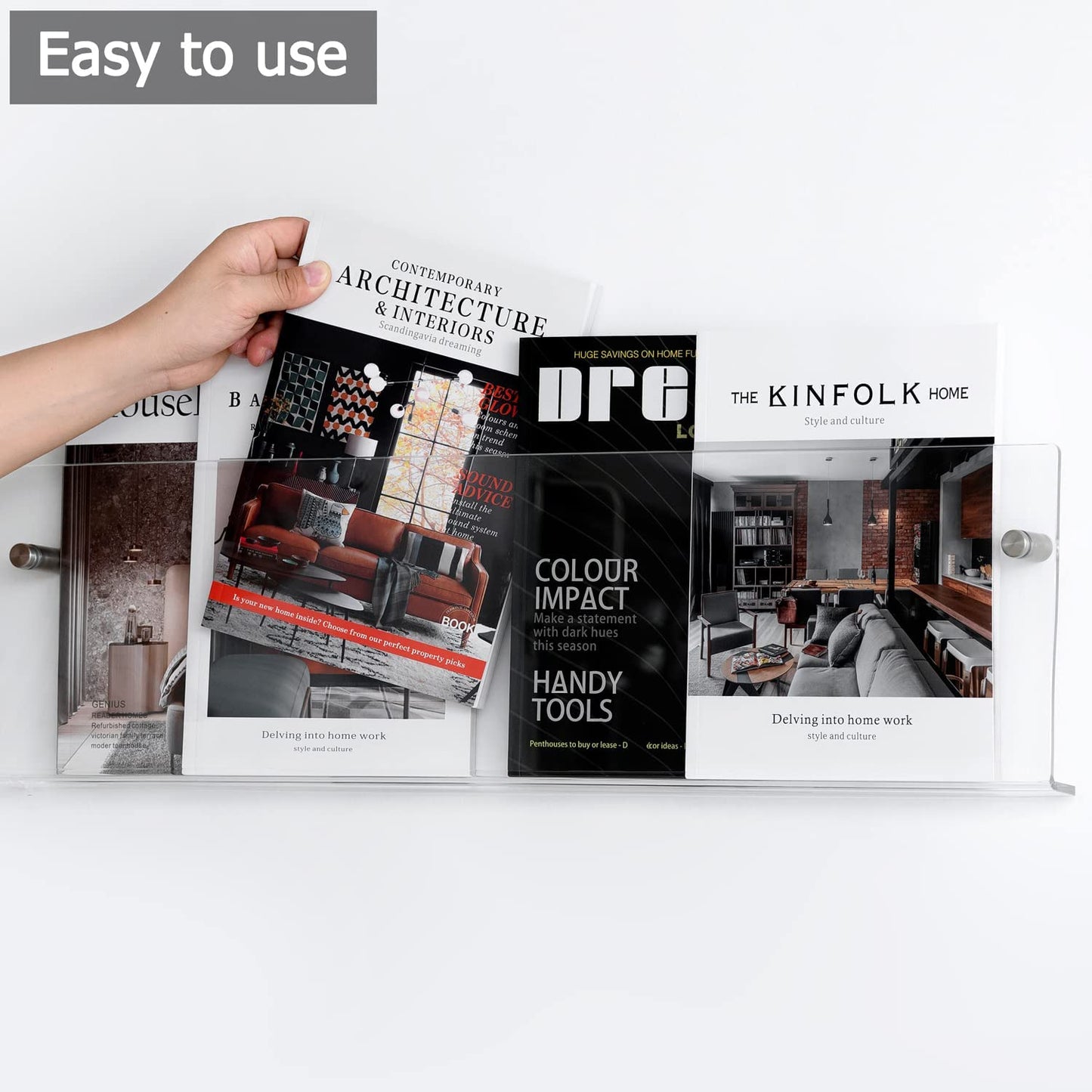 AcrylicAura | Stylish Eco-Friendly Wall Mounted Magazine Holder 5