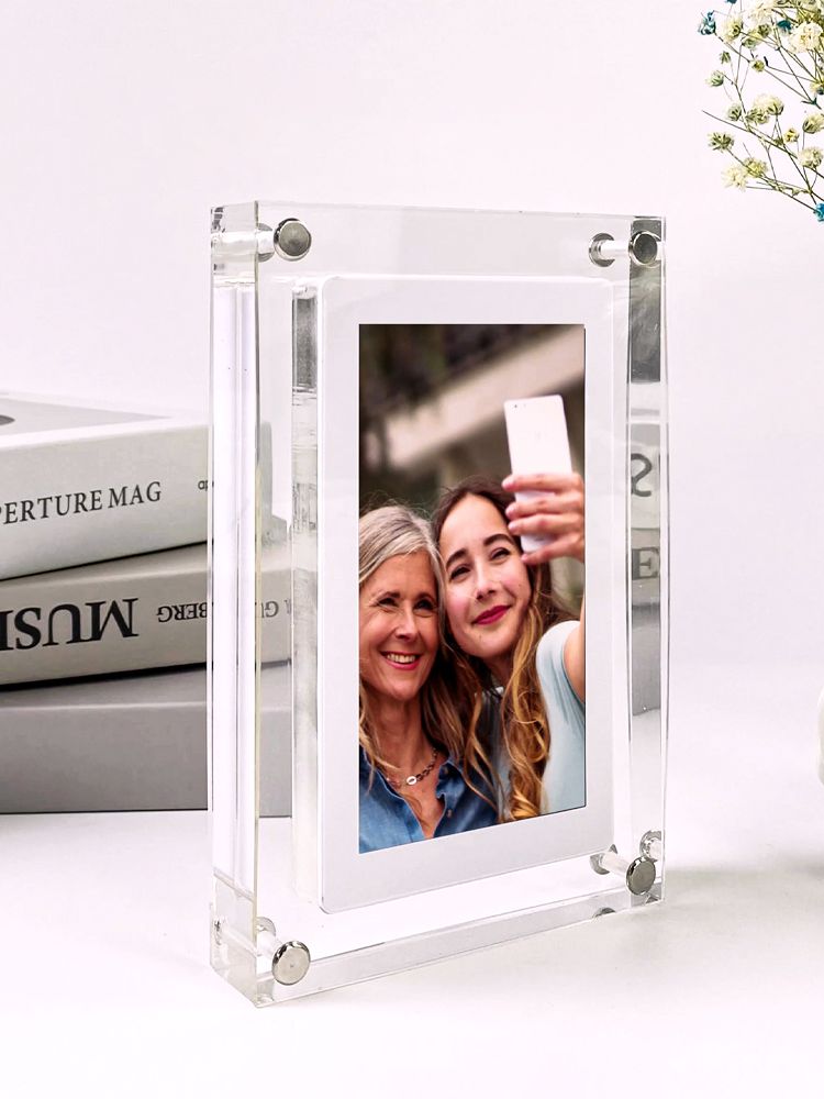 AcrylicGlow | Stylish Modern Digital Photo Frame with Video Playback 0