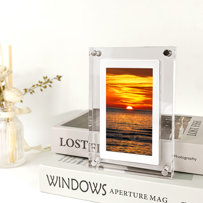 AcrylicGlow | Stylish Modern Digital Photo Frame with Video Playback 1