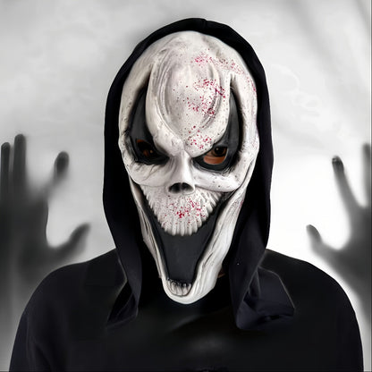 Adult Full Head Halloween Scary Mask | Skull Design Hooded 2