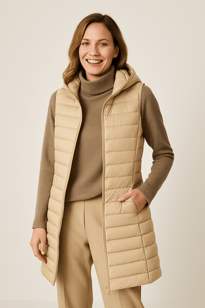 Amalie quilted jacket with hood 1