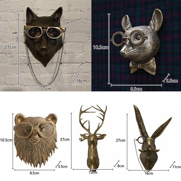 AnimaliaArt | Playful Creative Wall Decor Animal Head Hangings 6