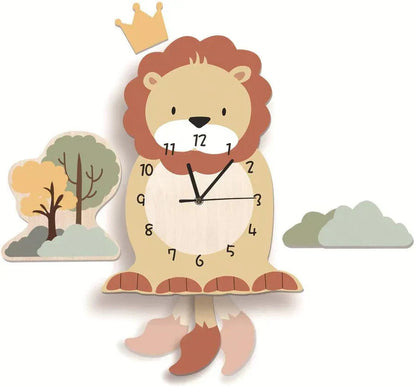 AnimaliaTime | Cheerful Interactive Children's Pendulum Wall Clock 5