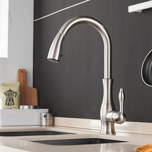 Antonite | Elegant Modern Retractable Kitchen Faucet With Sprayer 0