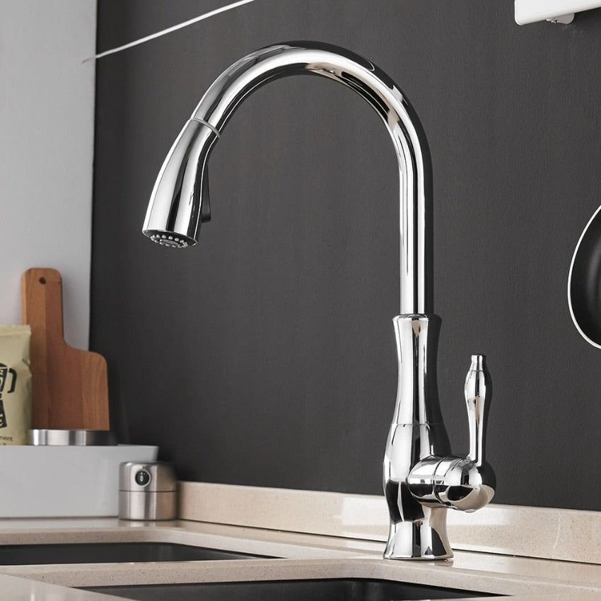 Antonite | Elegant Modern Retractable Kitchen Faucet With Sprayer 5