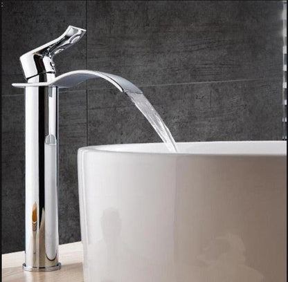 AquaElegance | Elegant Brass Waterfall Basin Mixer Tap for Bathroom Sink 11