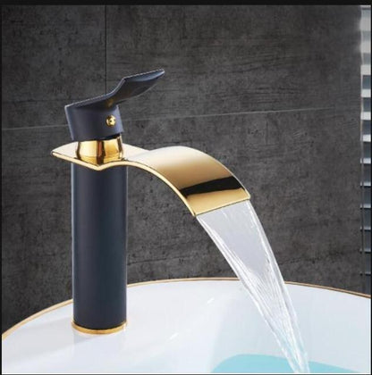 AquaElegance | Elegant Brass Waterfall Basin Mixer Tap for Bathroom Sink 9