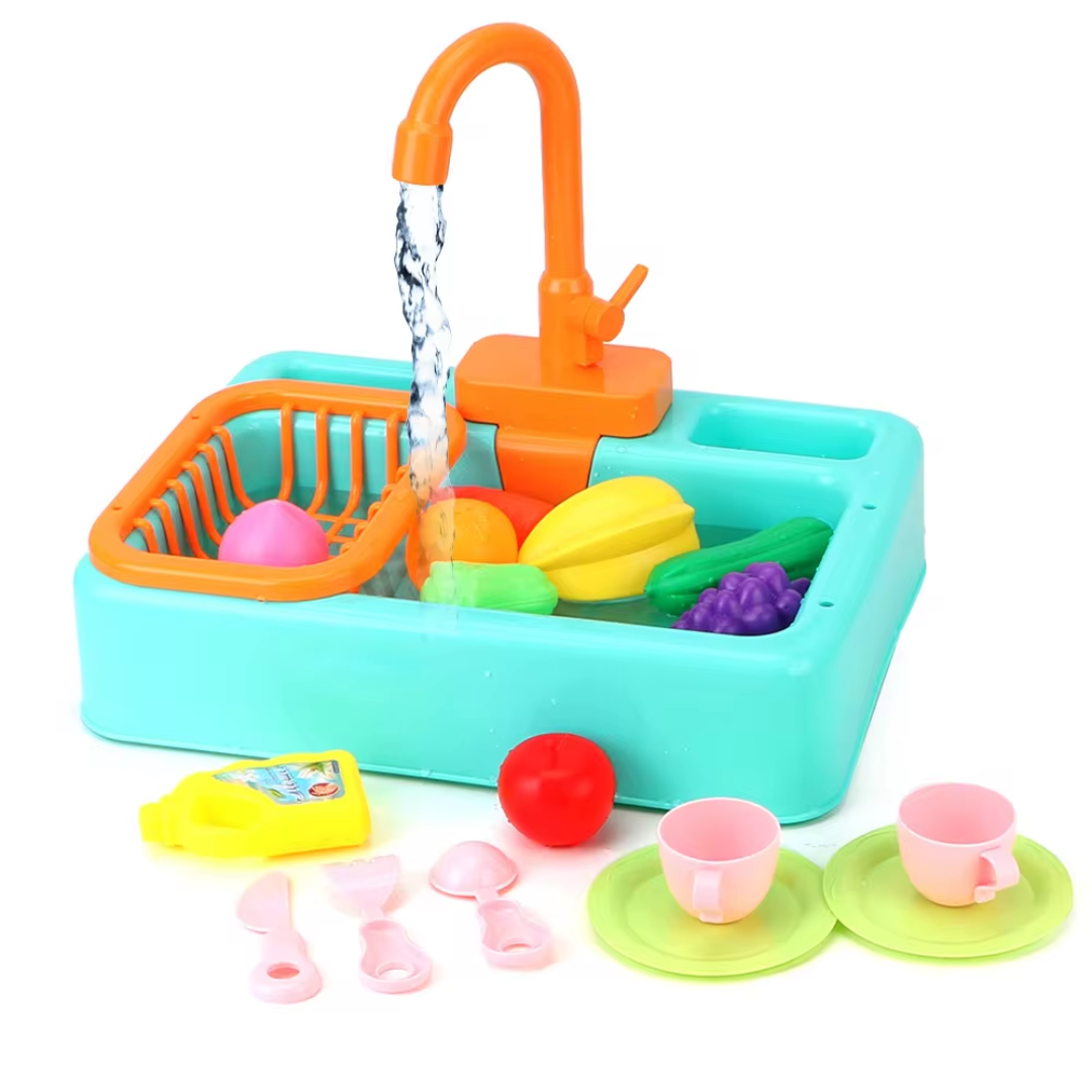 AquaPlay Educational Sink Playset with Flowing Water Tap, Interactive Learning for Kids 1