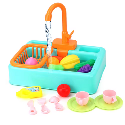 AquaPlay Educational Sink Playset with Flowing Water Tap, Interactive Learning for Kids 1