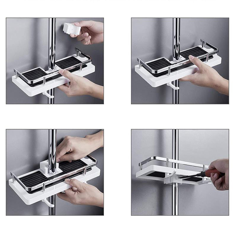 AquaStone | Durable Adjustable Shower Caddy for Organized Bathroom Storage 6