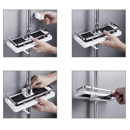 AquaStone | Durable Adjustable Shower Caddy for Organized Bathroom Storage 6