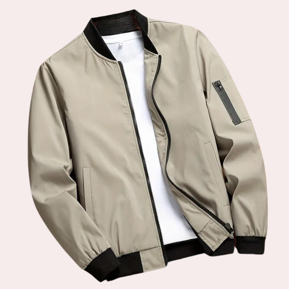 Artiom | Men's autumn bomber jacket with minimalist design 2