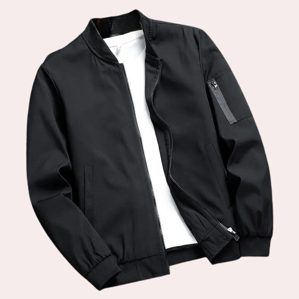 Artiom | Men's autumn bomber jacket with minimalist design 4