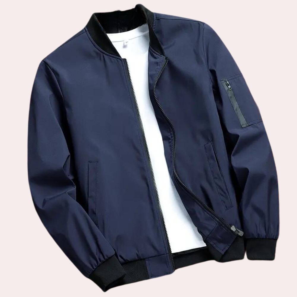 Artiom | Men's autumn bomber jacket with minimalist design 6