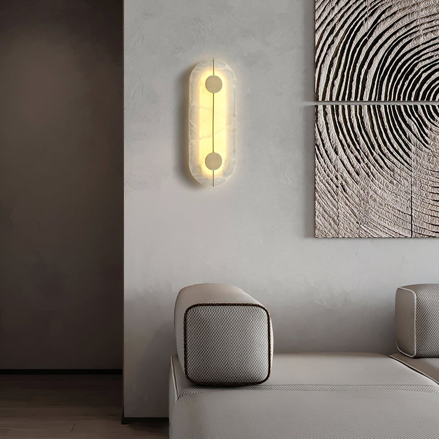 StoneLuxe – Lampa ścienna w stylu Art Deco z wyrafinowanym detalem kamiennym