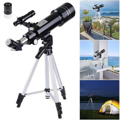 Astronomical Refractor Telescope 400/70mm 66x Magnification Refractive Eyepieces Tripod Beginners 5