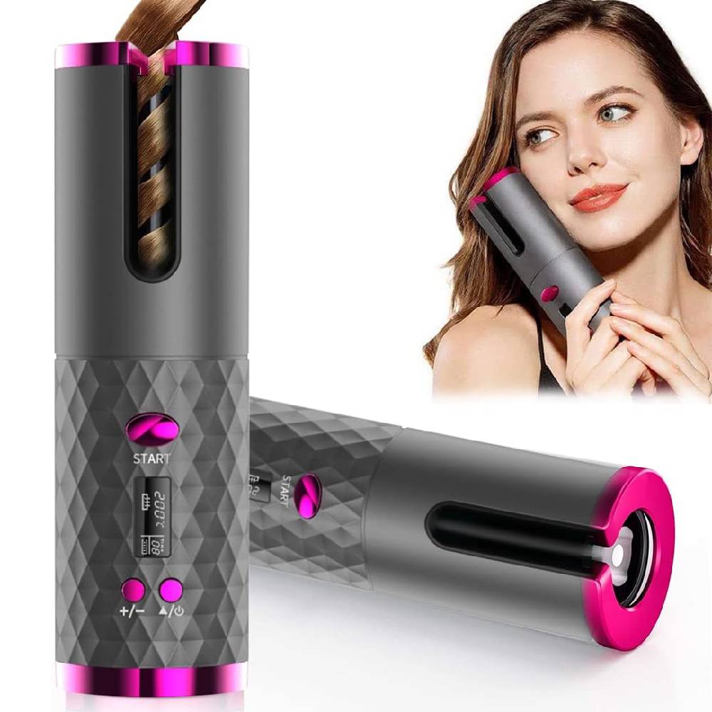 Cordless Auto Hair Curler - Tourmaline Ceramic Barrel for Effortless Curls-3