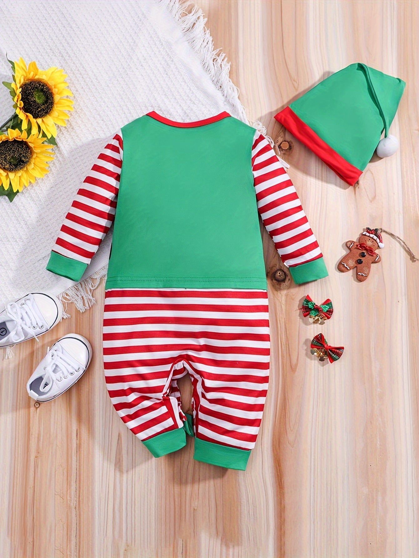 Baby Halloween Elf Costume Romper | Festive Long Sleeve 2