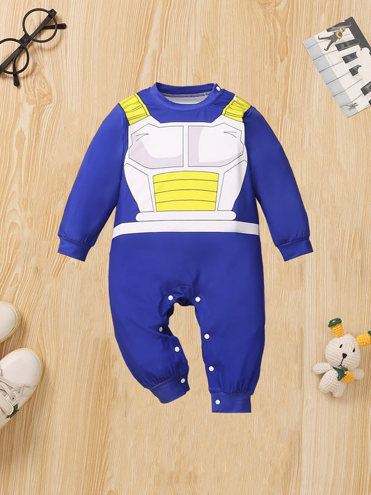 Baby Long Sleeve Halloween Anime Costume Jumpsuit | Snap Closure 0