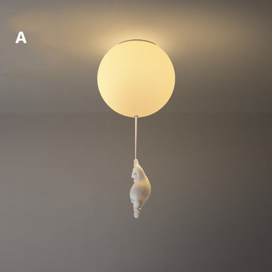 BalloonBear | Whimsical Playful LED Ceiling Light Fixture for Kids' Rooms 0
