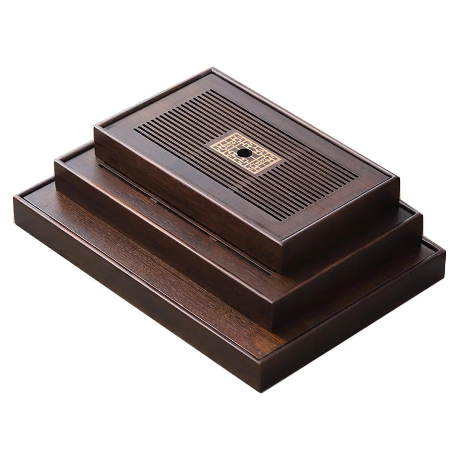 BambooCraft | Elegant Multi-Purpose Bamboo Tea Serving Tray with Drainage 5