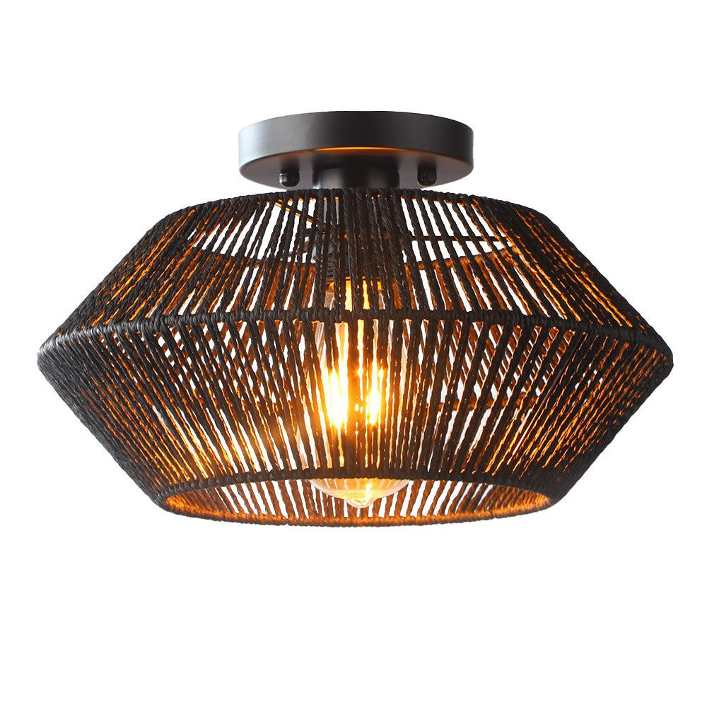 Bamboo Woven Ceiling Lamp 0