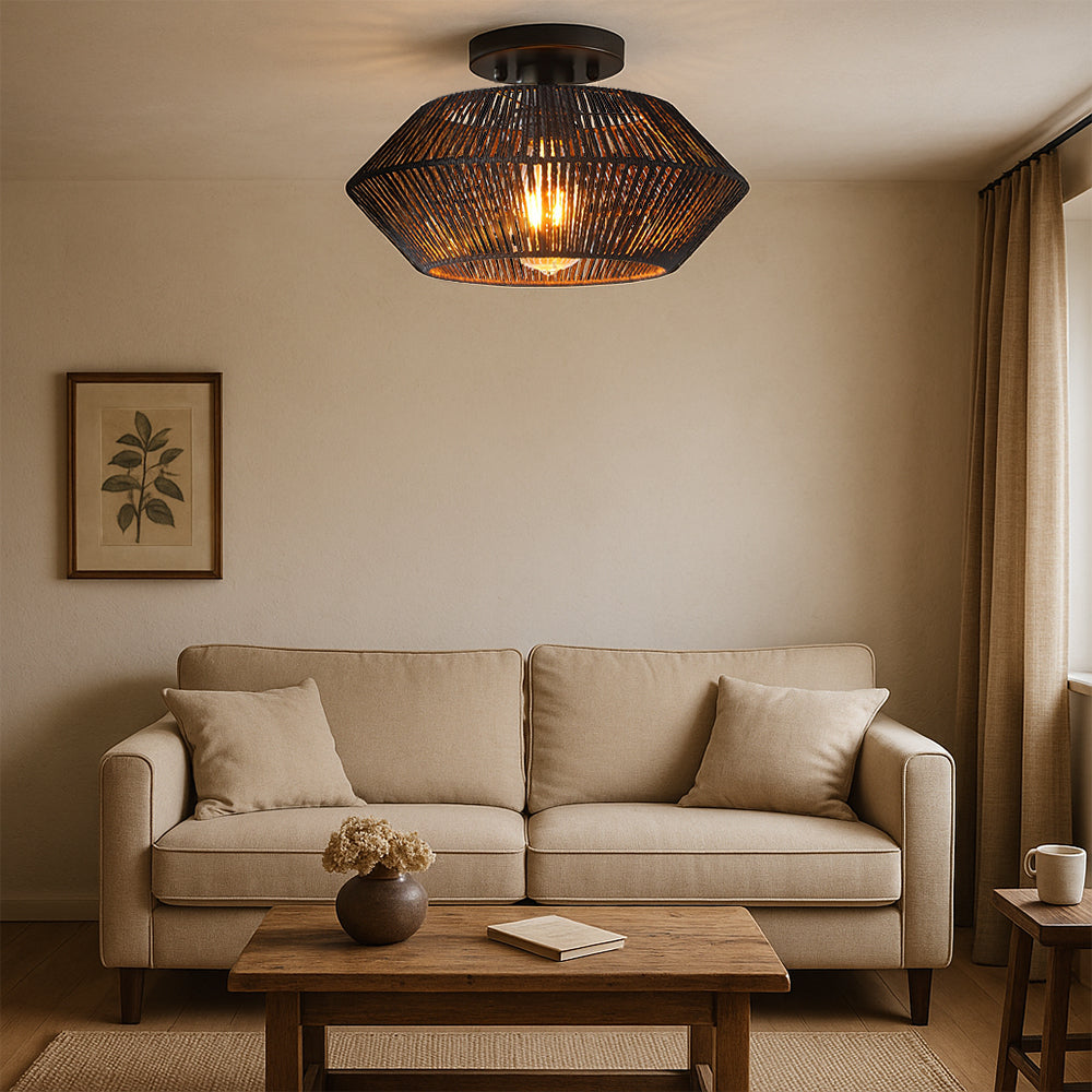 Bamboo Woven Ceiling Lamp 1