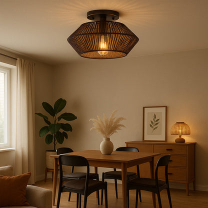 Bamboo Woven Ceiling Lamp 2