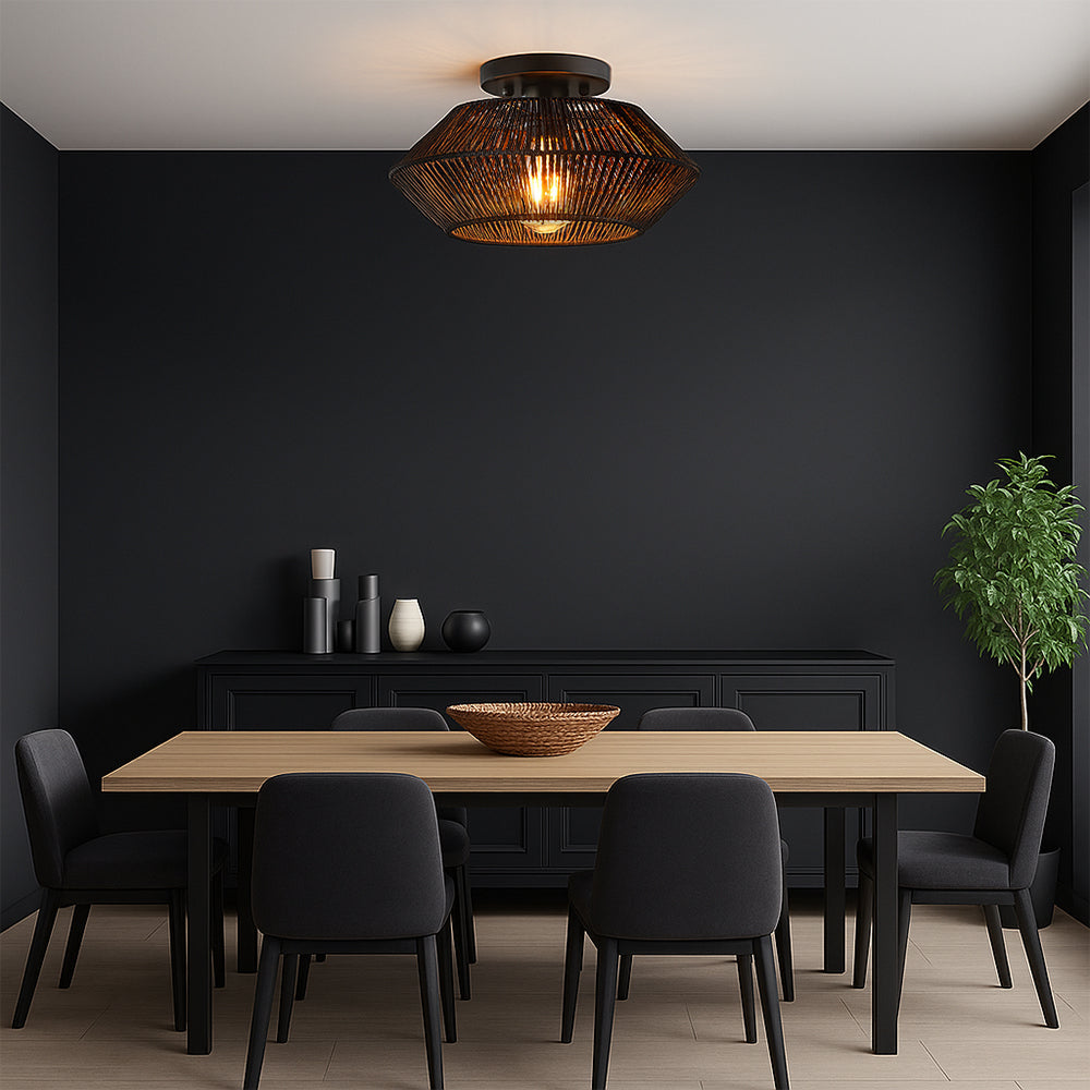 Bamboo Woven Ceiling Lamp 4