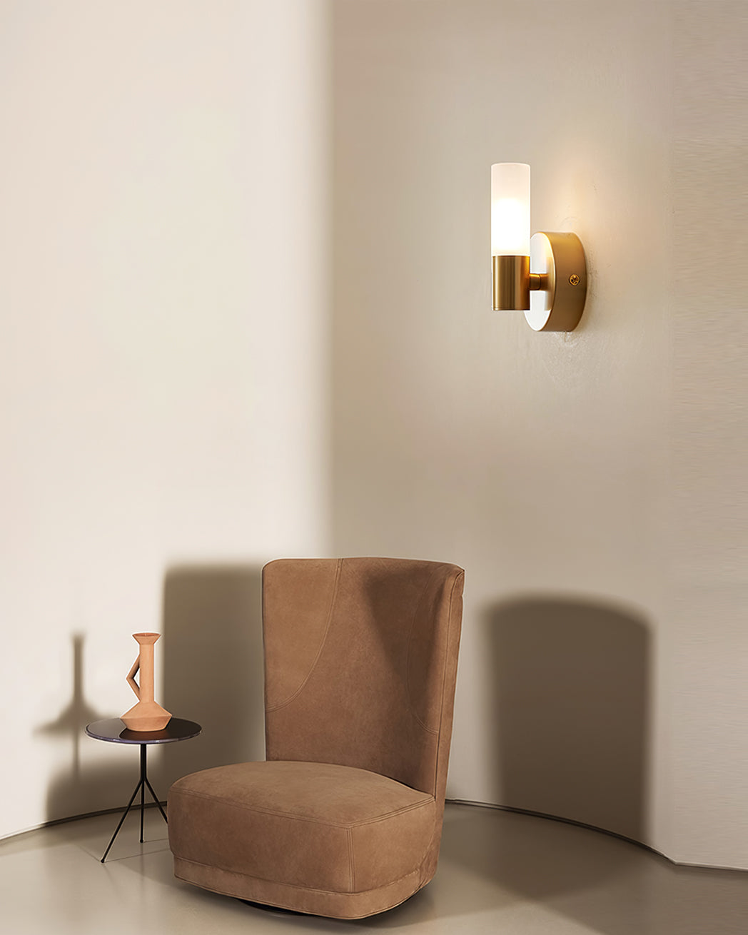 CylindraGlow – Elegancka Cylindryczna Lampa Ścienna dla Ponadczasowej Atmosfery