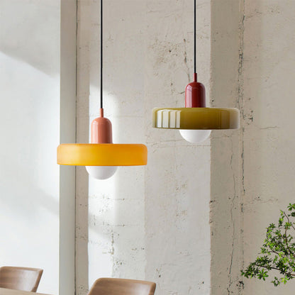 Bauhaus Colored Glass Pendant Lamp 1