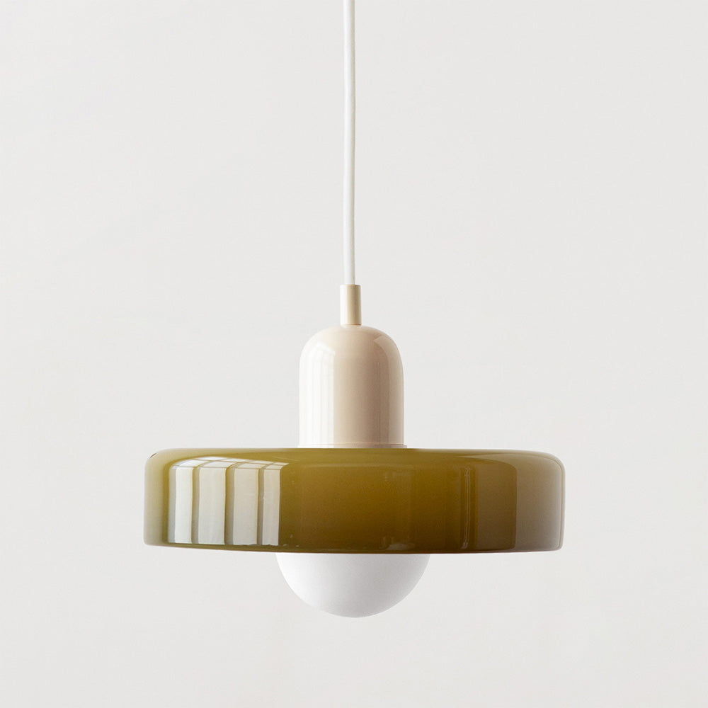 Bauhaus Colored Glass Pendant Lamp 13
