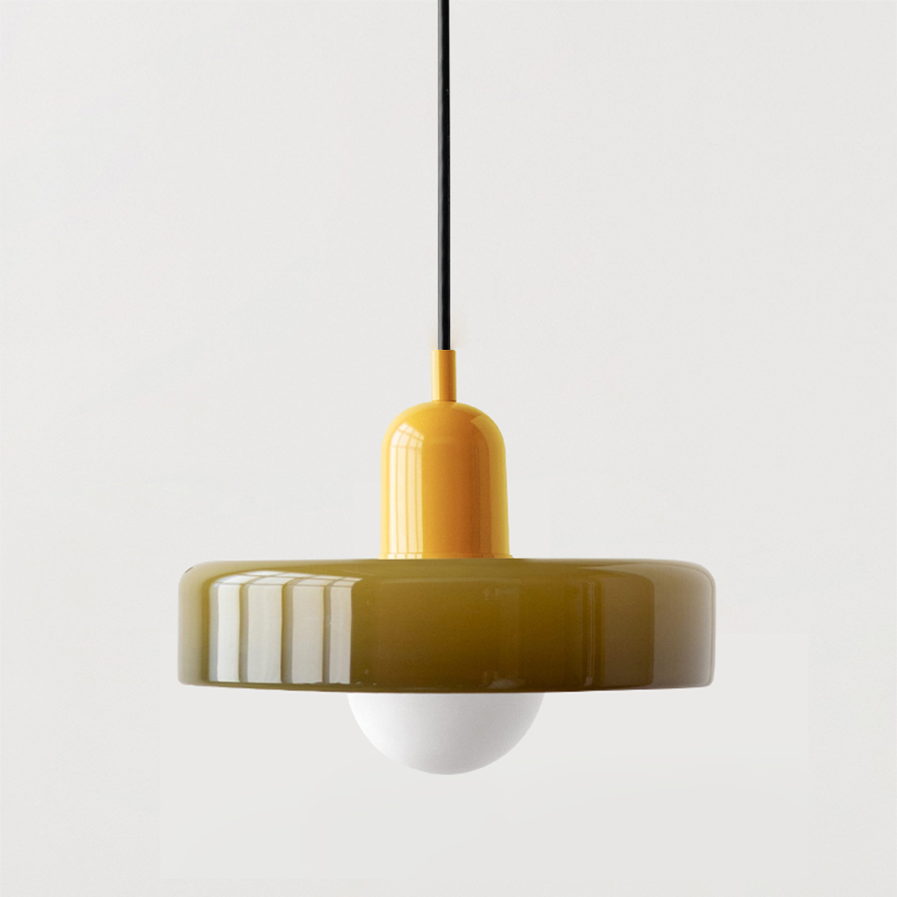 Bauhaus Colored Glass Pendant Lamp 16
