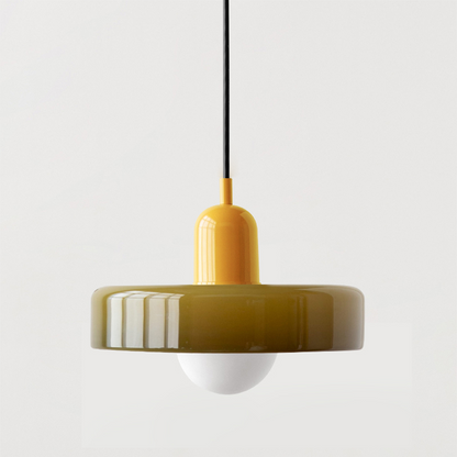 Bauhaus Colored Glass Pendant Lamp 16