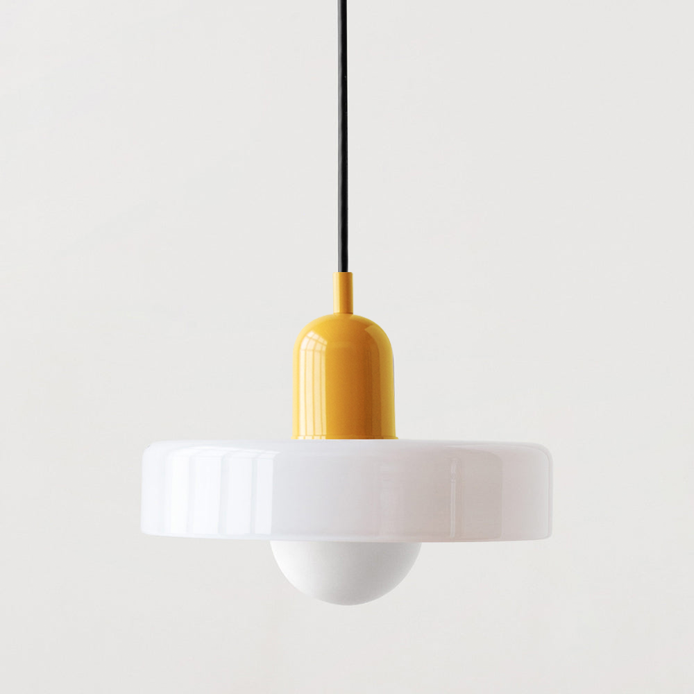 Bauhaus Colored Glass Pendant Lamp 17