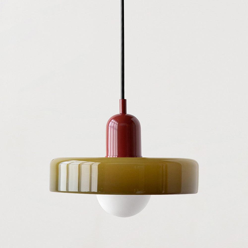 Bauhaus Colored Glass Pendant Lamp 18