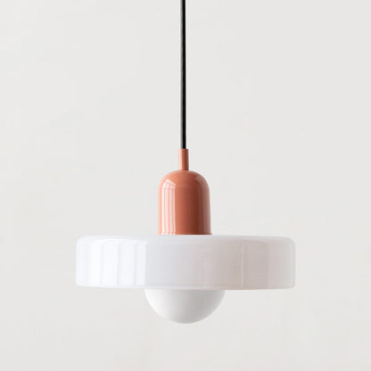 Bauhaus Colored Glass Pendant Lamp 27