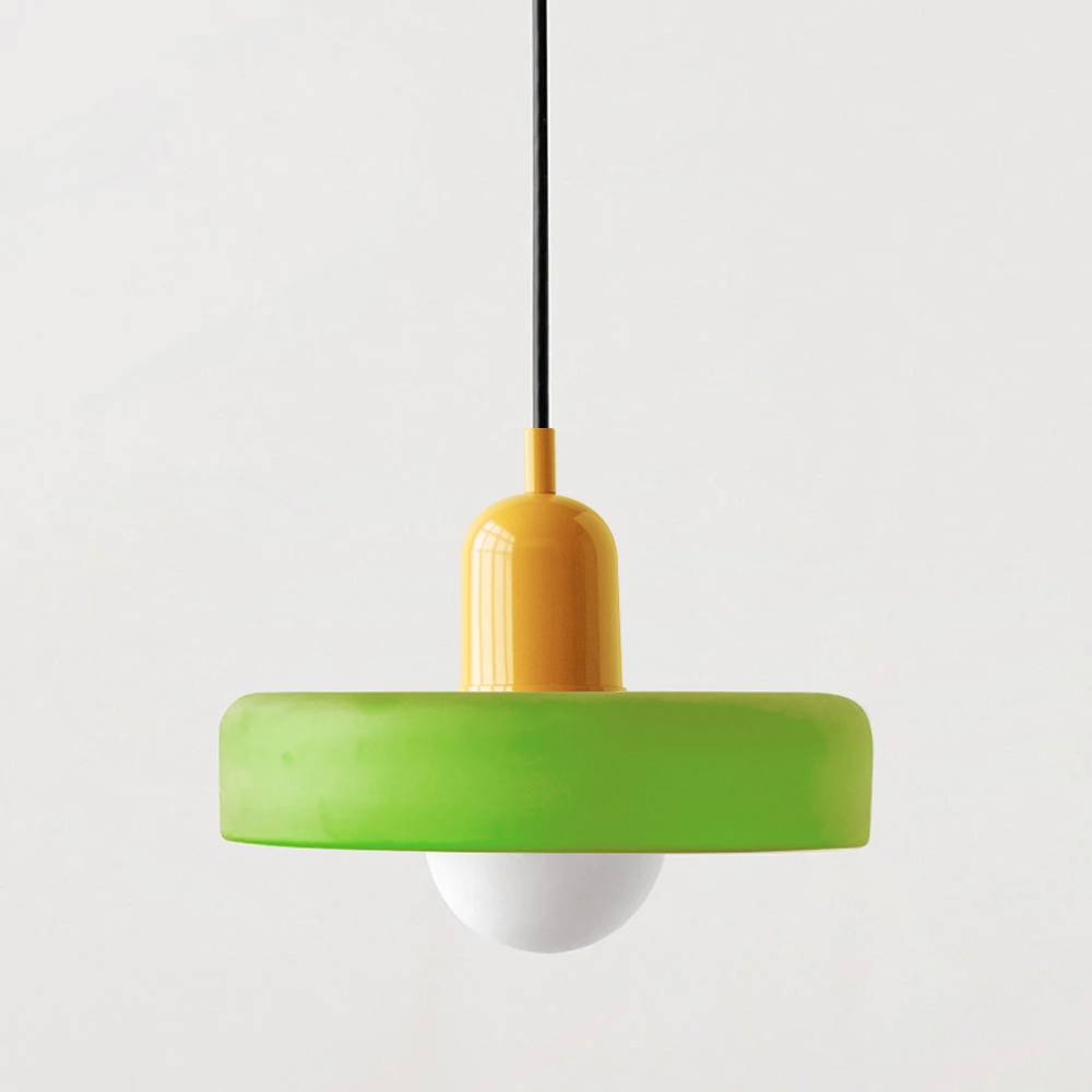 Bauhaus Colored Glass Pendant Lamp 29