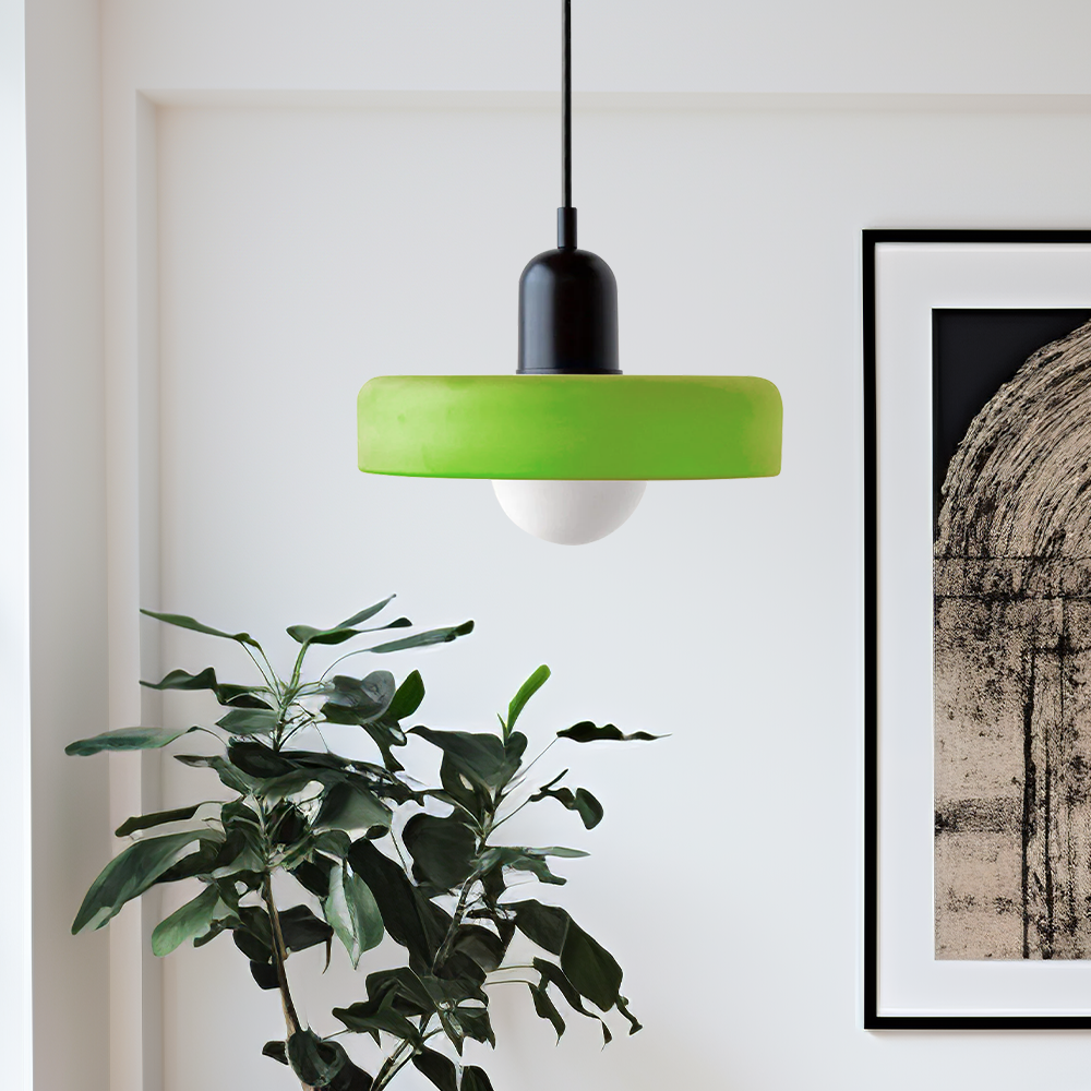 Bauhaus Colored Glass Pendant Lamp 4
