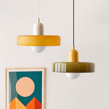 Bauhaus Colored Glass Pendant Lamp 6