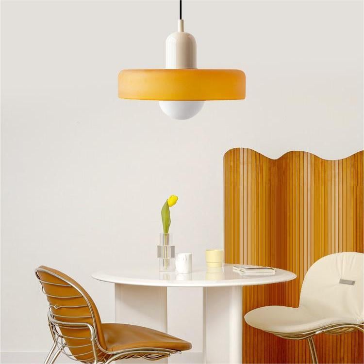 Bauhaus Colored Glass Pendant Lamp 7
