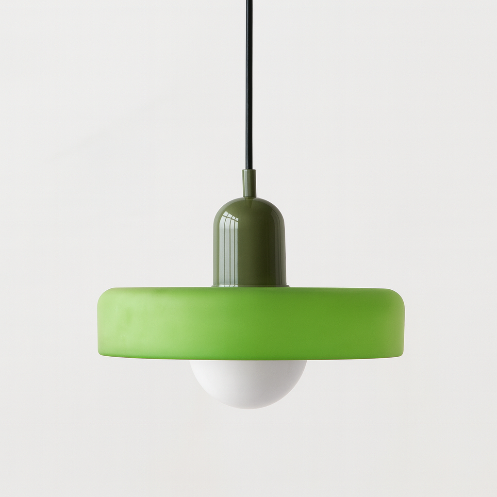Bauhaus Colored Glass Pendant Lamp 9