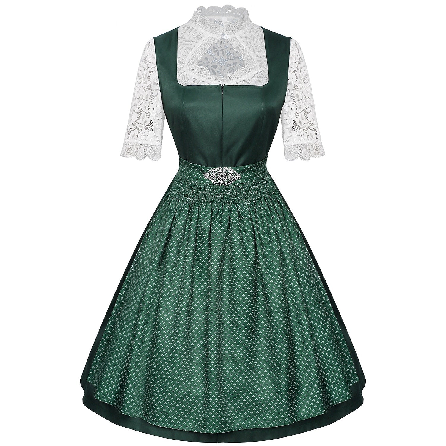Bavarian dirndl dress – Oktoberfest | With apron & lace blouse for a traditional look 1