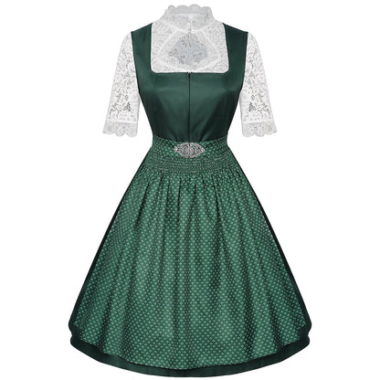 Bavarian dirndl dress – Oktoberfest | With apron & lace blouse for a traditional look 1