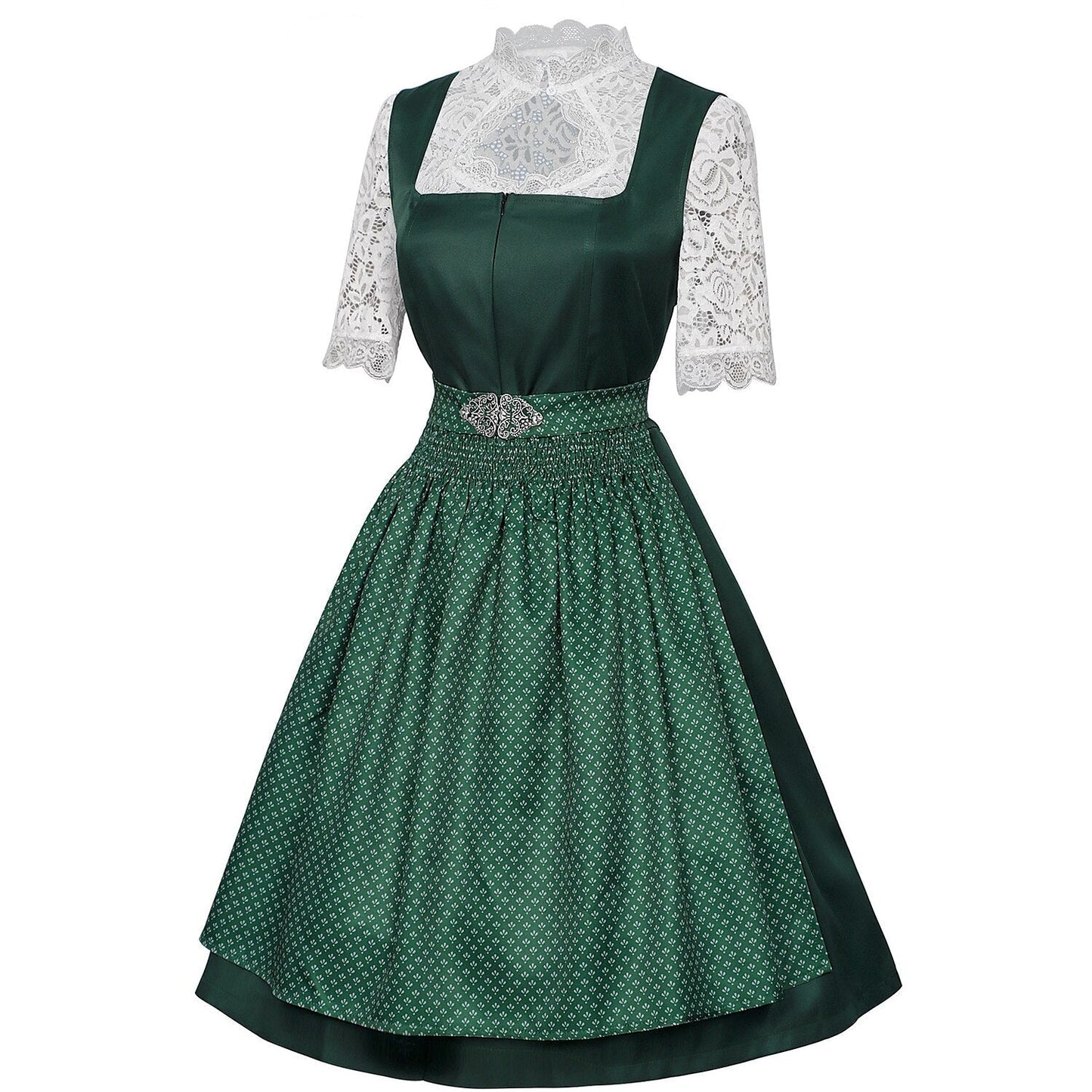 Bavarian dirndl dress – Oktoberfest | With apron & lace blouse for a traditional look 2