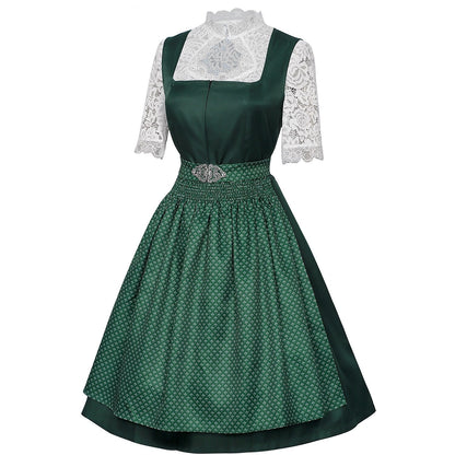 Bavarian dirndl dress – Oktoberfest | With apron & lace blouse for a traditional look 2